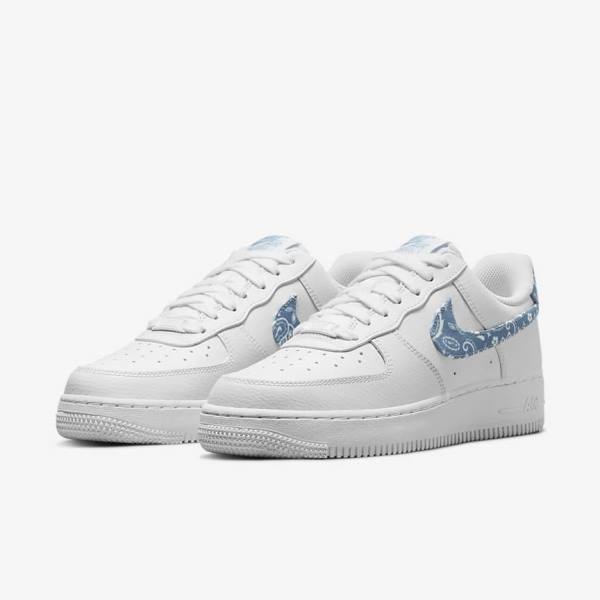 Nike Air Force 1 07 Essential Sneakers Damen Weiß Blau | NK713MCE