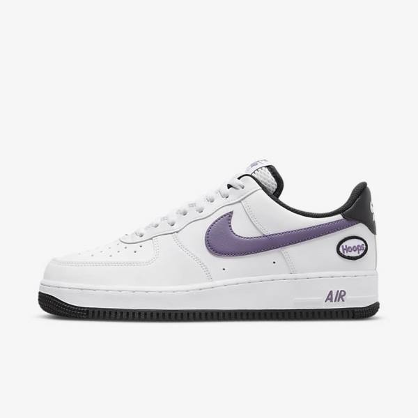 Nike Air Force 1 07 LV8 Sneakers Herren Weiß Schwarz Weiß Lila | NK032DHT