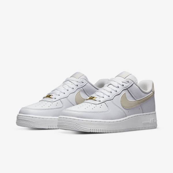 Nike Air Force 1 07 Next Nature Sneakers Damen Weiß Metal Gold Hellbraun | NK490NDR