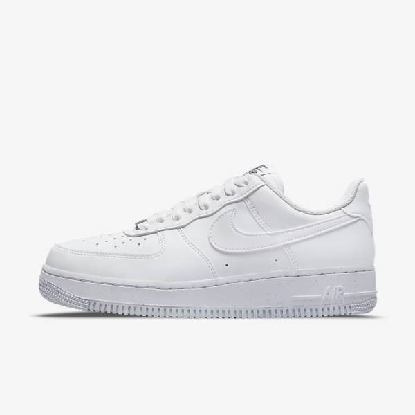 Nike Air Force 1 07 Next Nature Sneakers Damen Weiß Schwarz Metal Silber | NK649MSN