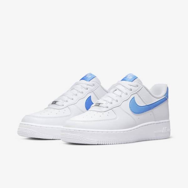 Nike Air Force 1 07 Next Nature Sneakers Damen Weiß Metal Silber Blau | NK758UDJ