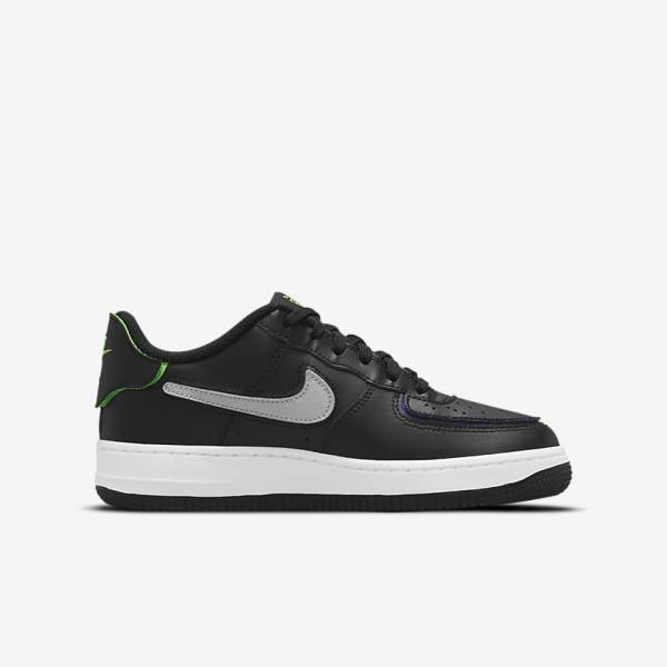 Nike Air Force 1-1 Older Sneakers Kinder Schwarz Metal Silber | NK690PHN