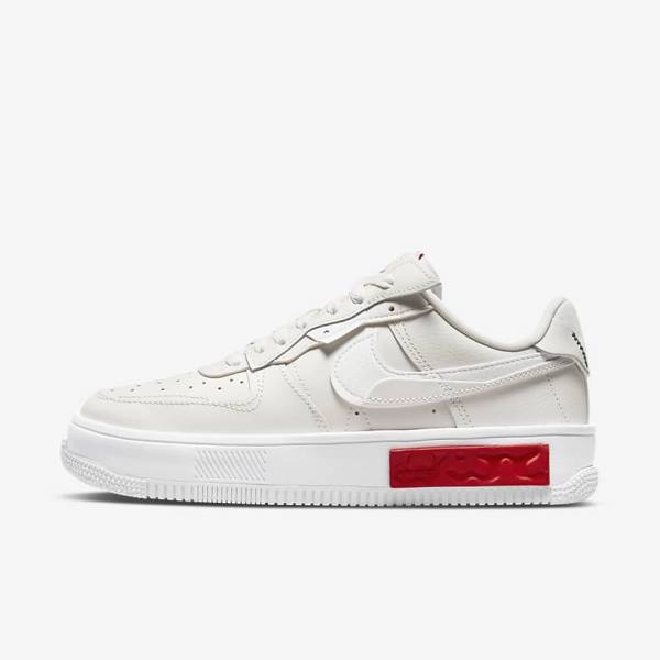 Nike Air Force 1 Fontanka Sneakers Damen Weiß Rot | NK635JAM