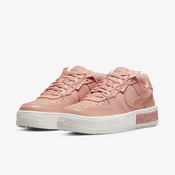 Nike Air Force 1 Fontanka Sneakers Damen Weiß Rot Rosa Hell | NK914HZV