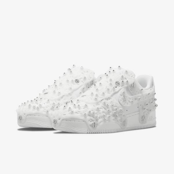 Nike Air Force 1 LXX x Swarovski Sneakers Damen Weiß Metal Silber Weiß | NK157CIG