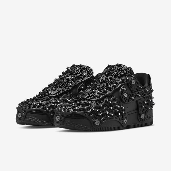 Nike Air Force 1 LXX x Swarovski Sneakers Damen Schwarz Metal Silber Schwarz | NK731SYW