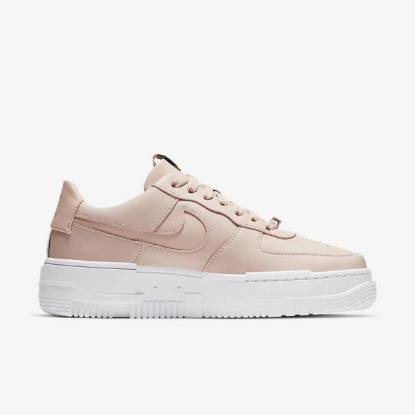 Nike Air Force 1 Pixel Sneakers Damen Beige Schwarz Weiß | NK197ONW