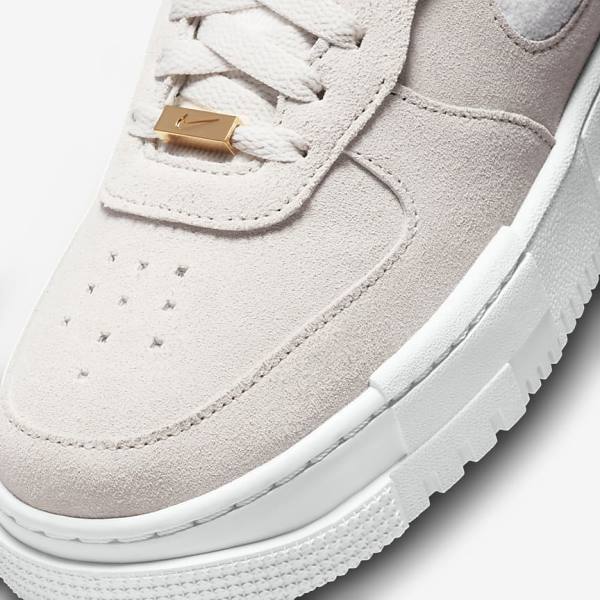 Nike Air Force 1 Pixel Sneakers Damen Weiß Hellbeige Rosa | NK193YAP