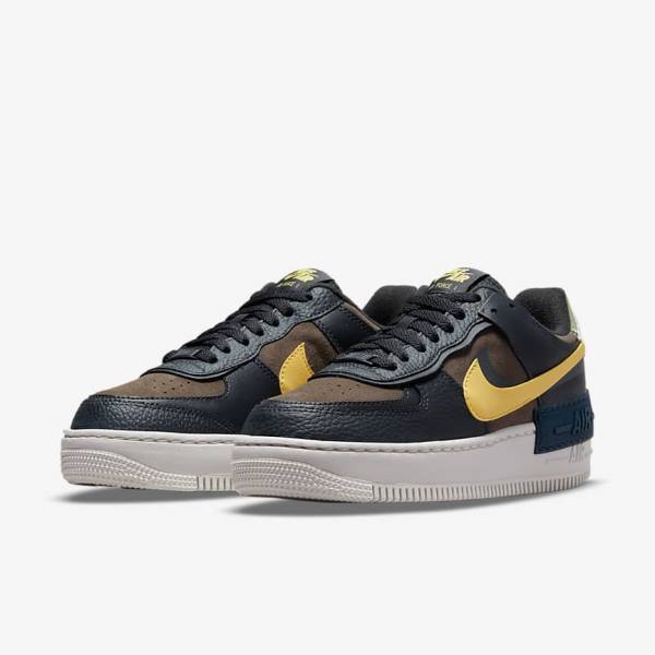 Nike Air Force 1 Shadow Sneakers Damen Grün Weiß Gold | NK729RUH