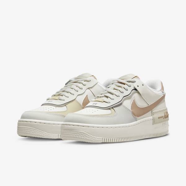 Nike Air Force 1 Shadow Sneakers Damen Khaki Hellbeige | NK648DKY