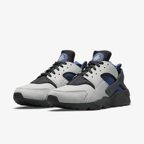 Nike Air Huarache LE Sneakers Herren Grau Schwarz Navy | NK360HFV