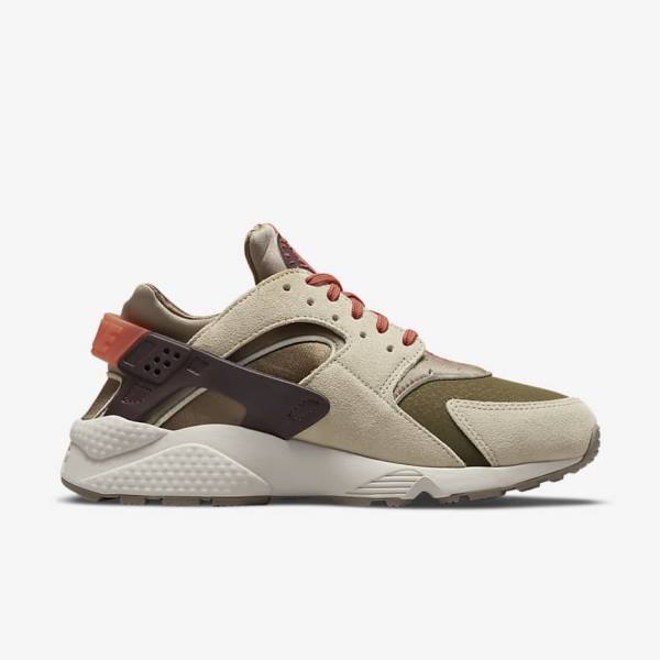 Nike Air Huarache SP Sneakers Damen Khaki Bordeaux | NK195PGA