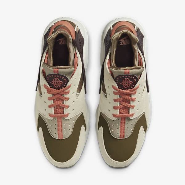 Nike Air Huarache SP Sneakers Damen Khaki Bordeaux | NK195PGA