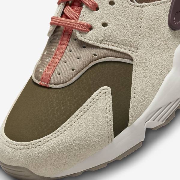 Nike Air Huarache SP Sneakers Damen Khaki Bordeaux | NK195PGA