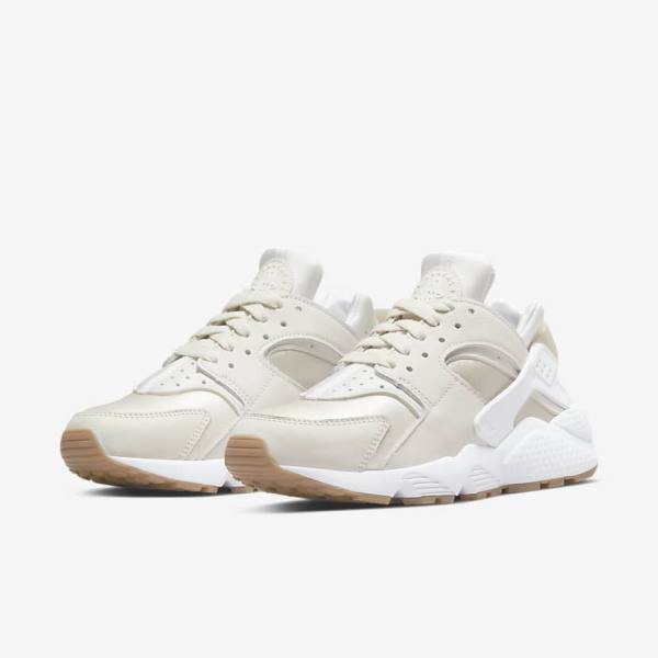 Nike Air Huarache Sneakers Damen Khaki Hellbraun Weiß | NK012OWG