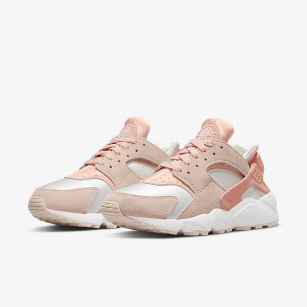 Nike Air Huarache Sneakers Damen Weiß Khaki Grau Hell | NK372YGM