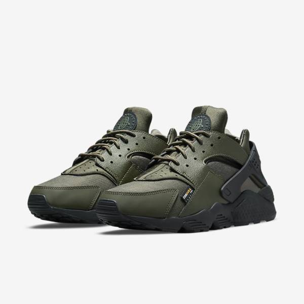 Nike Air Huarache Sneakers Herren Khaki Schwarz Gold Khaki | NK835USY