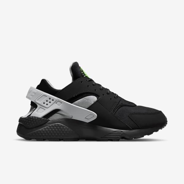 Nike Air Huarache Sneakers Herren Schwarz Metal Silber Silber Grün | NK307KQE