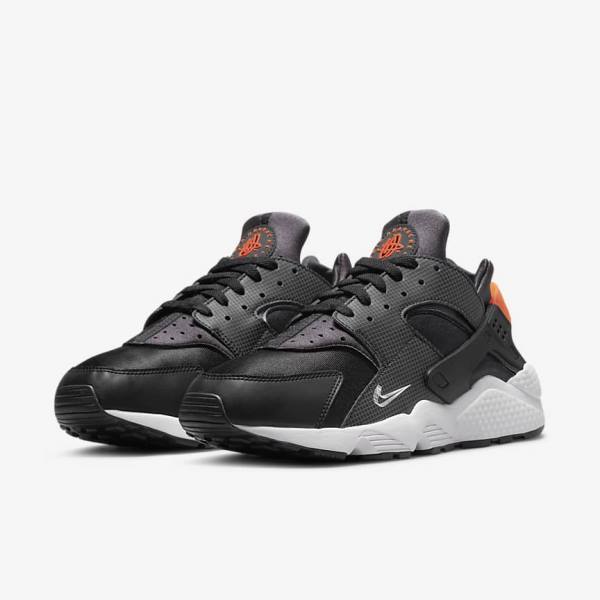 Nike Air Huarache Sneakers Herren Schwarz Orange Grau Weiß | NK604WID