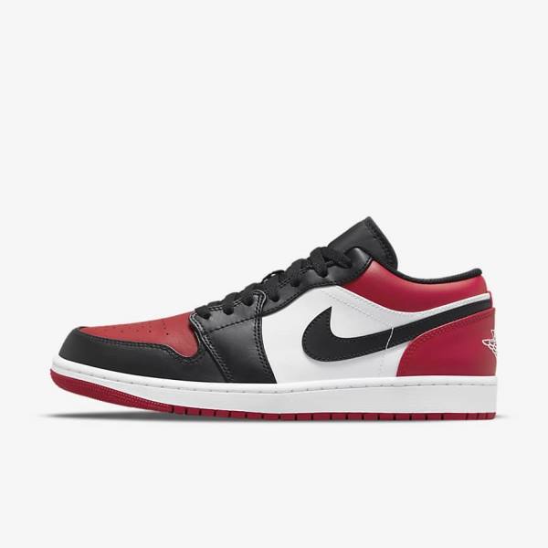 Nike Air Jordan 1 Low Jordan Schuhe Herren Rot Schwarz Weiß | NK017UFZ