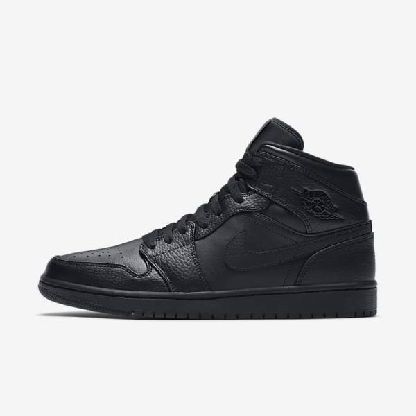 Nike Air Jordan 1 Mid Jordan Schuhe Herren Schwarz | NK538JXK