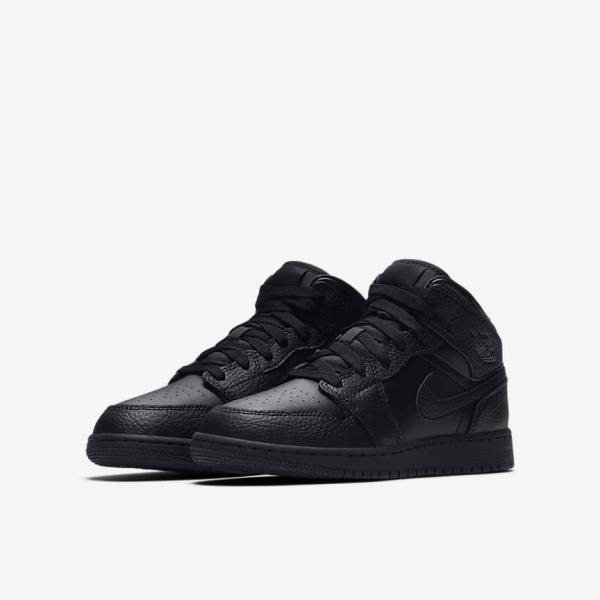 Nike Air Jordan 1 Mid Older Sneakers Kinder Schwarz | NK834KNL