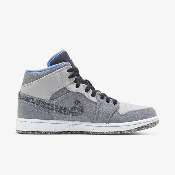 Nike Air Jordan 1 Mid SE Sneakers Herren Grau Schwarz Blau | NK301ARN