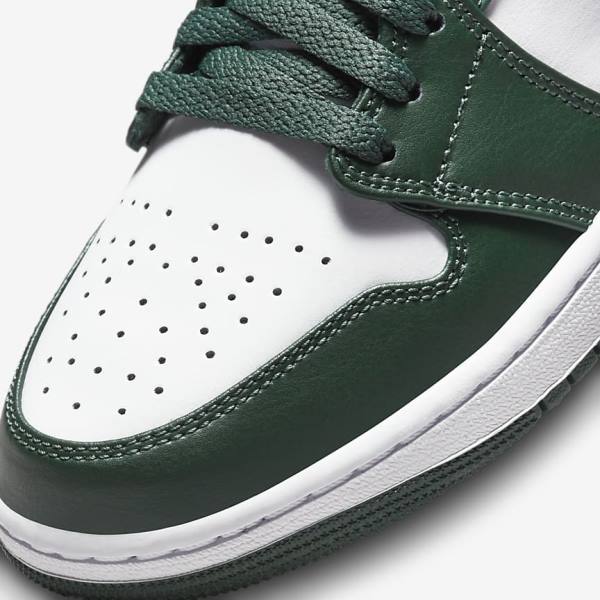 Nike Air Jordan 1 Mid Sneakers Herren Grün Weiß | NK946KNP