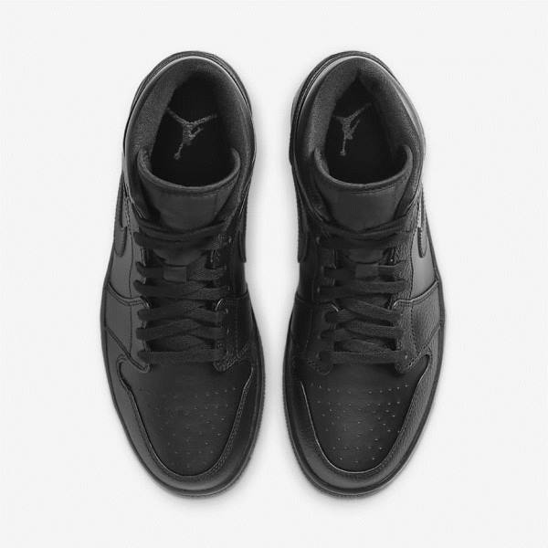 Nike Air Jordan 1 Mid Sneakers Herren Schwarz | NK421WYH