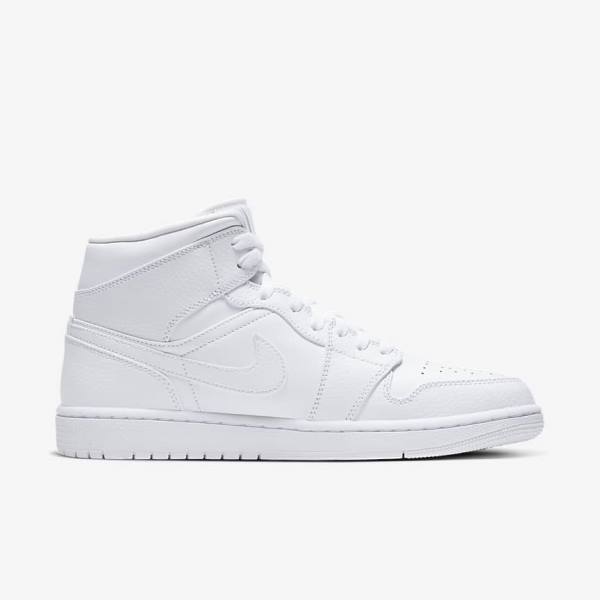 Nike Air Jordan 1 Mid Sneakers Herren Weiß | NK024BCR