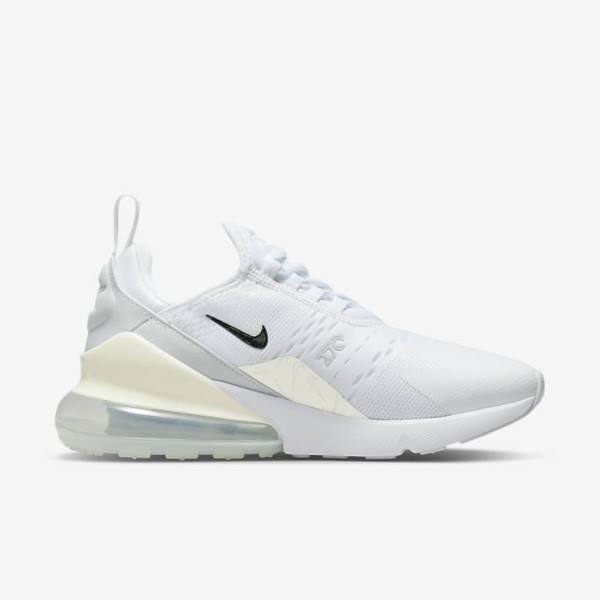 Nike Air Max 270 Sneakers Damen Weiß Platin Metal Silber | NK348CRT