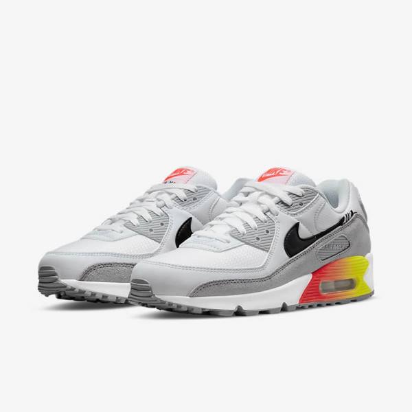 Nike Air Max 90 Air Max Month Sneakers Herren Grau Hellrot Schwarz | NK507TBM