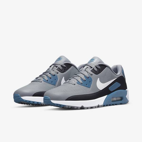 Nike Air Max 90 G Golfschuhe Damen Grau Schwarz Weiß | NK308KYW