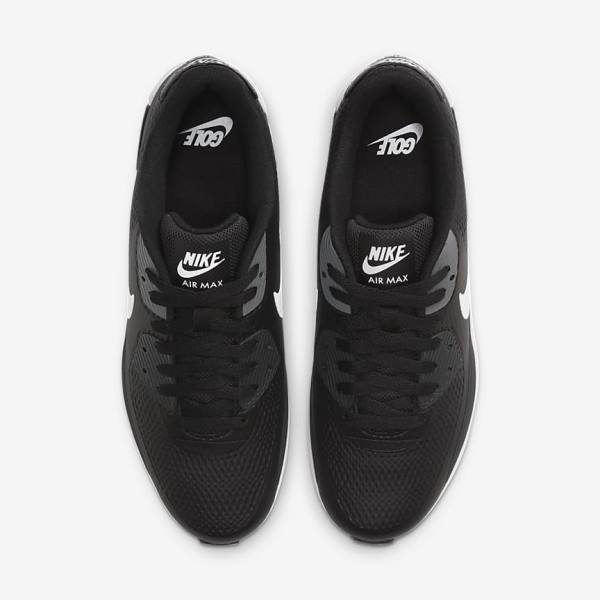 Nike Air Max 90 G Golfschuhe Damen Schwarz Dunkelgrau Weiß | NK170VWT