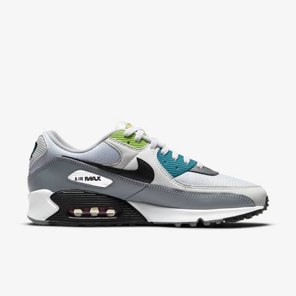 Nike Air Max 90 Premium Sneakers Herren Weiß Grau Schwarz | NK962EFY