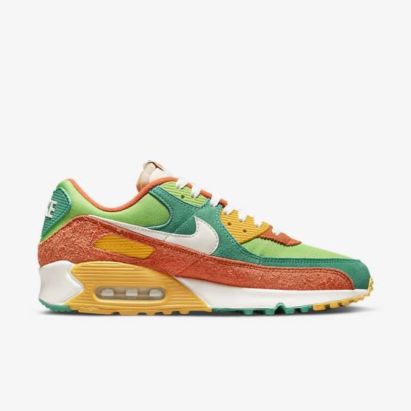 Nike Air Max 90 SE Sneakers Herren Grün Orange Grün | NK039EYT