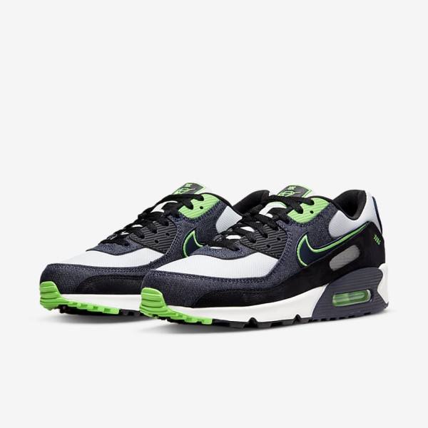 Nike Air Max 90 SE Sneakers Herren Schwarz Grün Weiß Schwarz | NK673IPY