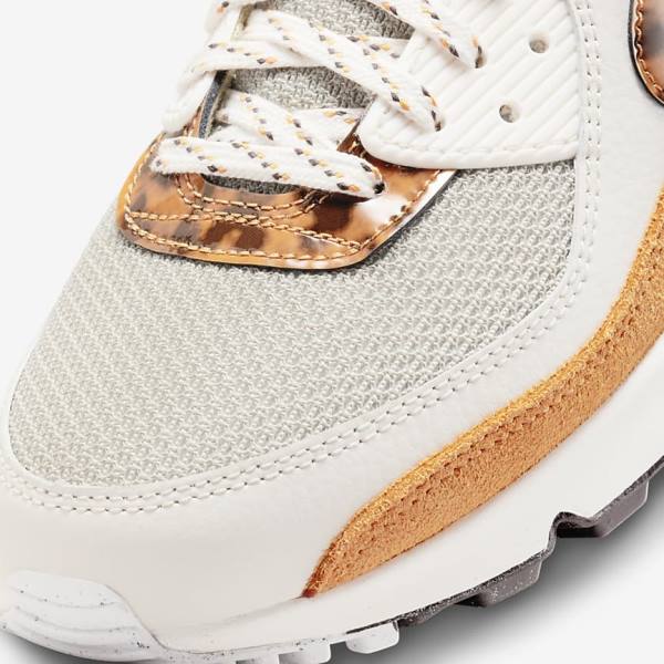 Nike Air Max 90 Sneakers Damen Braun Hellbeige Gelb | NK409AJV