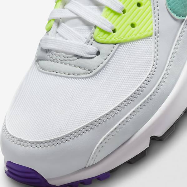 Nike Air Max 90 Sneakers Damen Weiß Platin Türkis | NK148NYU