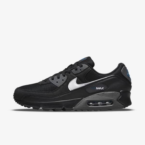 Nike Air Max 90 Sneakers Herren Schwarz Grau Weiß | NK297CHU