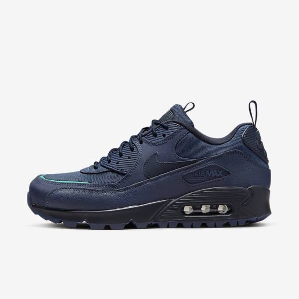 Nike Air Max 90 Surplus Sneakers Herren Navy Schwarz | NK190EDY