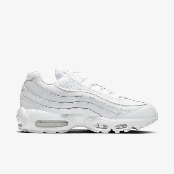 Nike Air Max 95 Essential Sneakers Herren Weiß Grau Weiß | NK903CLT