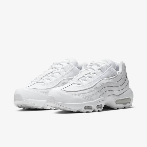 Nike Air Max 95 Essential Sneakers Herren Weiß Grau Weiß | NK903CLT