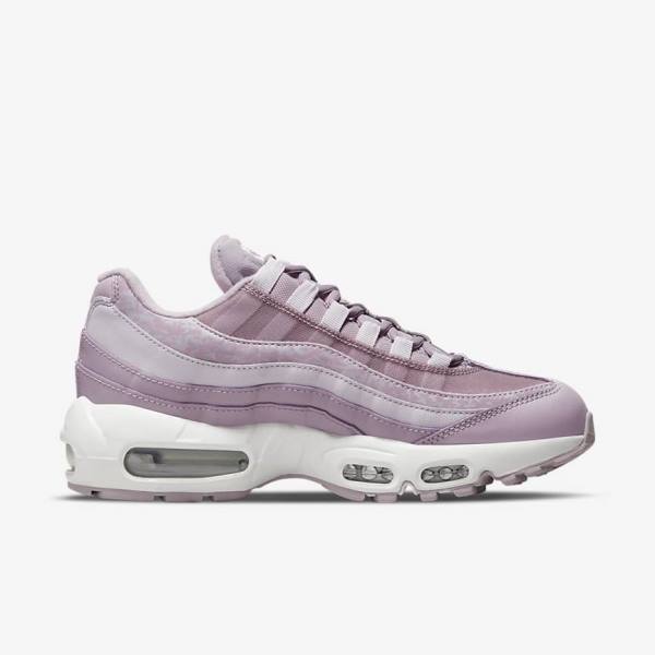 Nike Air Max 95 Sneakers Damen Lila Weiß Metal Silber | NK218QYP