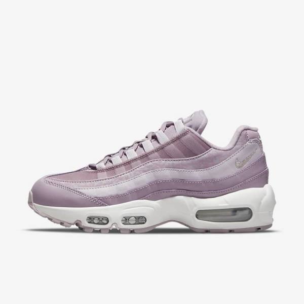 Nike Air Max 95 Sneakers Damen Lila Weiß Metal Silber | NK218QYP