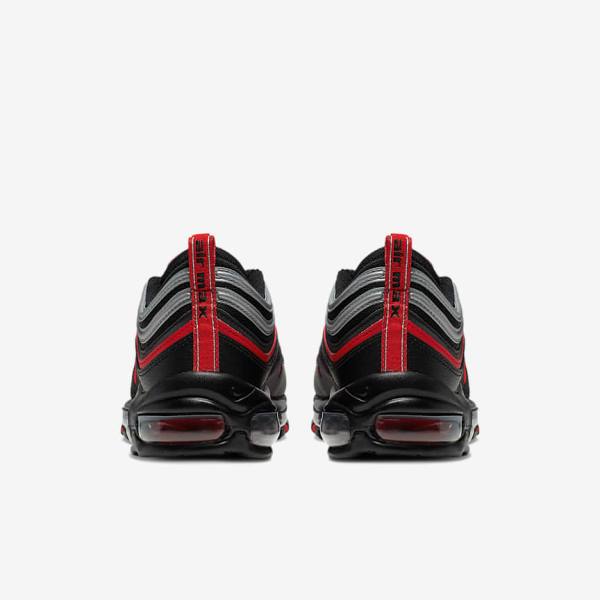 Nike Air Max 97 Sneakers Herren Schwarz Metal Silber Rot | NK639TVE