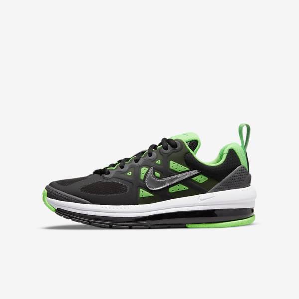 Nike Air Max Genome Older Wanderschuhe Kinder Schwarz Grau Grün | NK564QMT