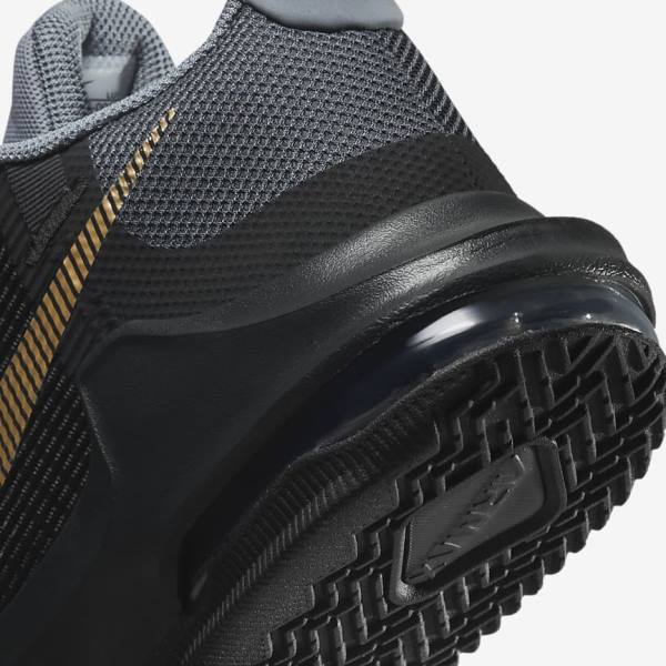 Nike Air Max Impact 3 Basketballschuhe Damen Schwarz Grau Dunkelgrau Metal Gold | NK510RJY