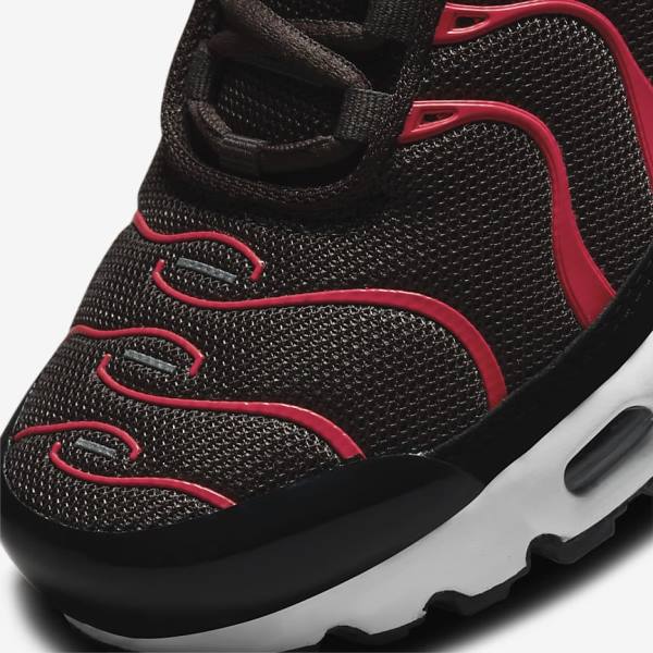 Nike Air Max Plus Older Sneakers Kinder Grau Rot Weiß Schwarz | NK526FVO