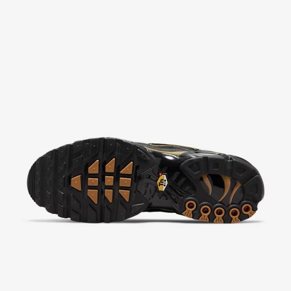 Nike Air Max Plus Sneakers Herren Schwarz Braun Gold | NK035GBC